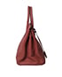 Birkin 30 Veau Swift Leather in Rosy, side view